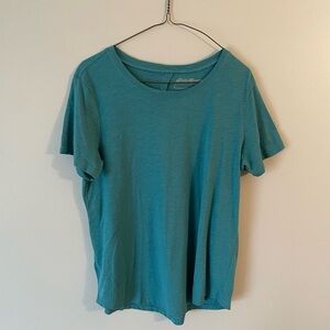 Eddie Bauer Short Sleeve T-Shirt Teal Blue Green Size Large